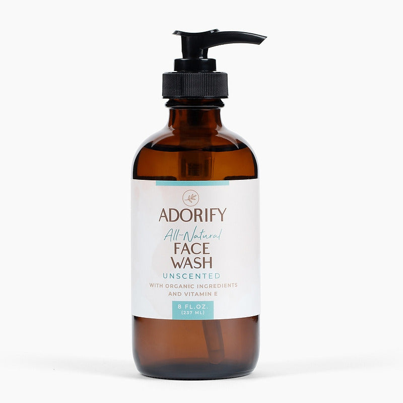 Unscented All-Natural Face Wash | 8 oz (Glass)